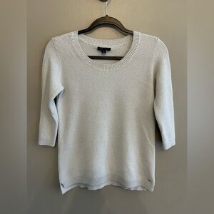 Tommy Hilfiger silver sparkle sweater 1/2 sleeve size S